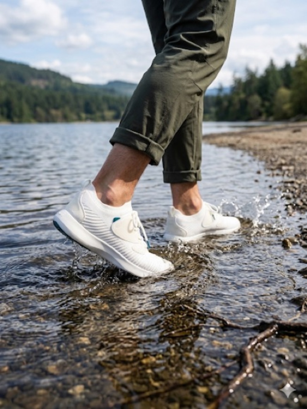 VESSI NEVER WORN MENS White Knit Lightweight Sneakers! Get ready for spring!